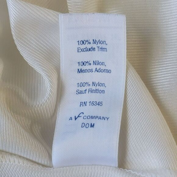 VTG 90s Vassarette Cream Half Slip Skirt Womens Sz S Lace Trim‎ Slit Sheer Mini - Picture 6 of 6